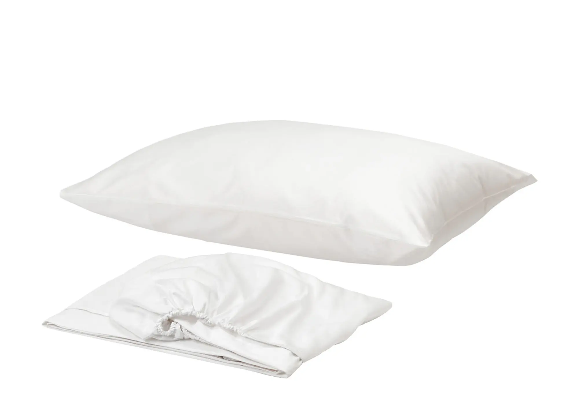 

Gold Case 100% Cotton Single Size Bed Sheet Set - White