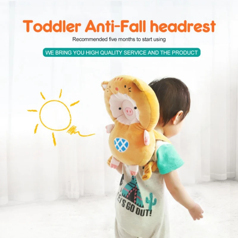 Животный узор Детские Малыши голова защитный Регулируемый мягкая прокладка для младенцев ходунки голова задняя защита