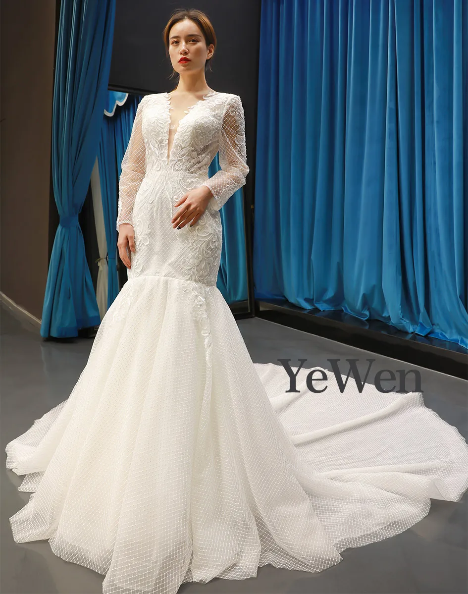 Элегантный Русалка вечернее платье Длинные Vestidos De Fiesta De Noche 2019 белое вечернее платье вечерние платья торжественное YM20254