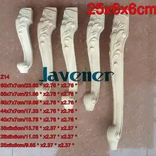 Z14-25x6x6cm дерево резные Onlay аппликация плотник Наклейка дерево работы Карпентер ноги дом