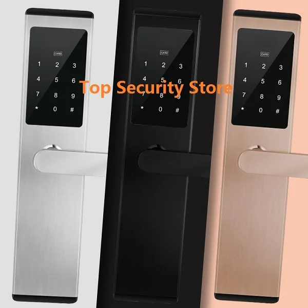 Bluetooth Electronic Keyless Code Door Lock Unlock With Code Smart Phone APP Mechanical Key-3-1