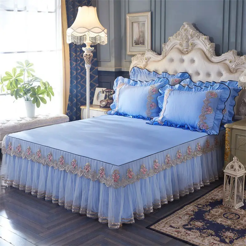 1/3 шт. роскошный кружевное постельное покрывало кровать для принцессы постельное белье наволочка постельное белье с вышивкой разнообразие стилей - Цвет: 12