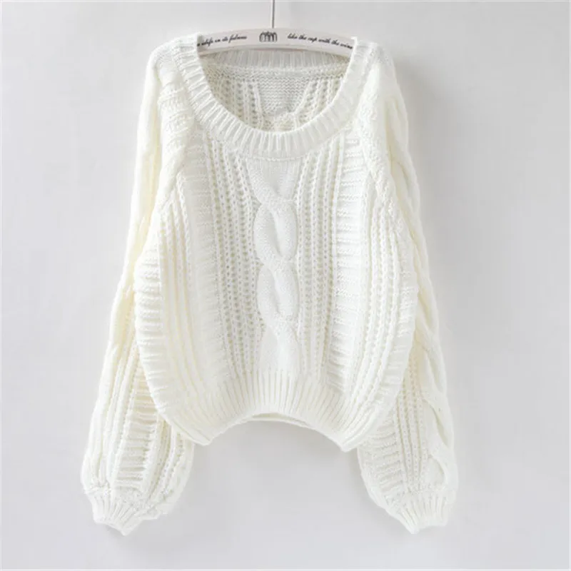Harajuku Women's Pull Sweaters 2019 New purple Jumpers Candy Color Knotting Roupas femininas Chic Short Sweater Twisted Pull