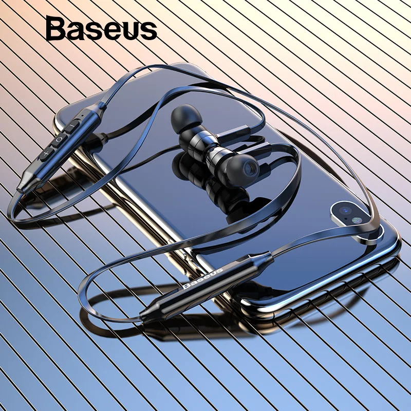 Baseus S06 Bluetooth Earphone Wireless Magnetic Neckband Earbuds Handsfree Sport Stereo Earpieces For Samsung Xiaomi With MIC