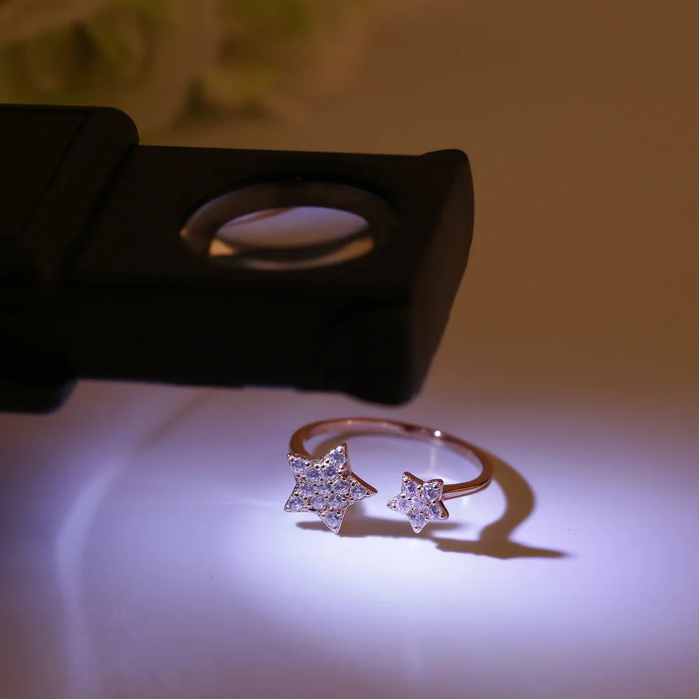 Мини подсветка 45X Jewelers Лупа увеличительное стекло со светодиодной подсветкой для