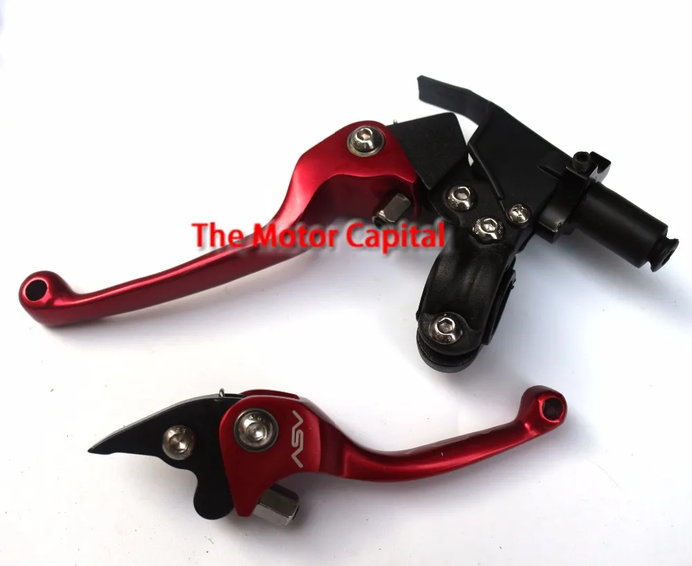 Aluminum ASV Red Folding Brake Clutch Levers For pit bike dirt bike