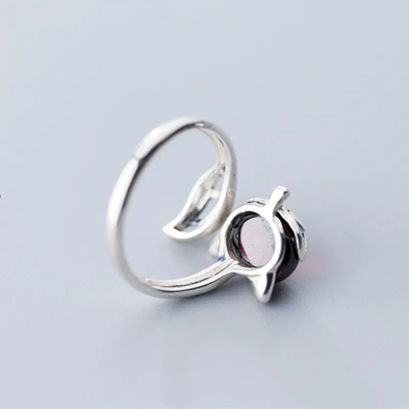 INZATT Настоящее серебро 925 проба камень лиса кольцо с изображением животного для модных женщин ювелирные украшения милые аксессуары подарок