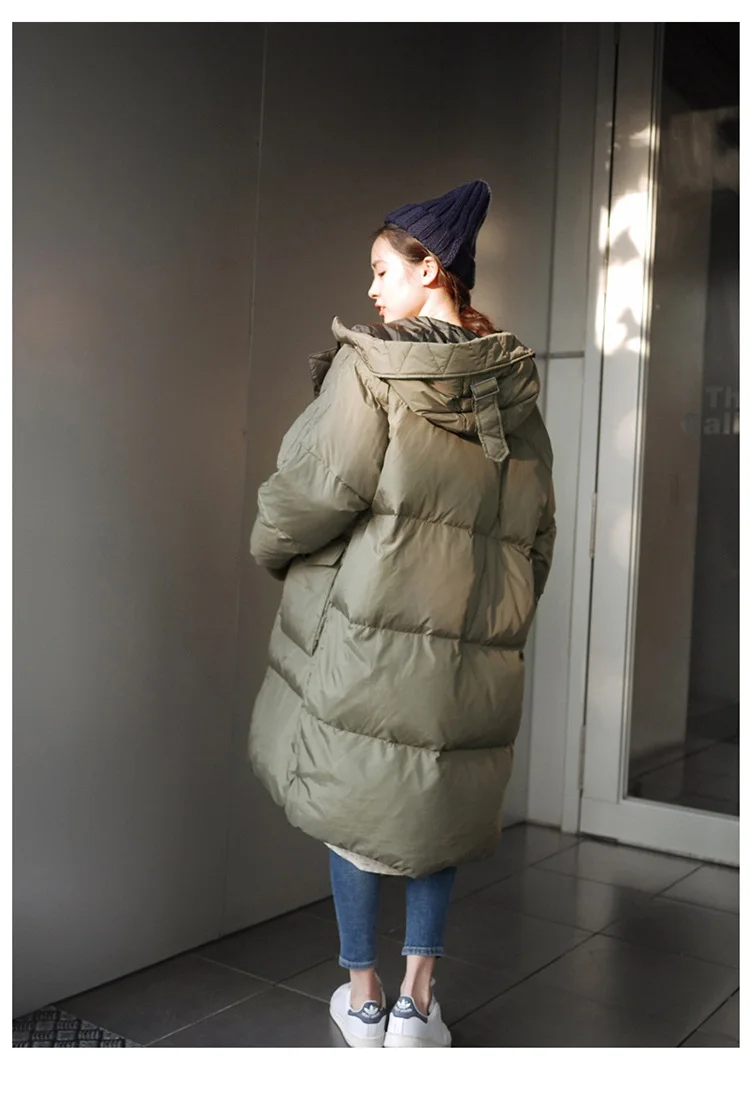 Женские зимние куртки больших размеров, длинное теплое пальто, свободный стиль, Женская парка Winterjas Dames Abrigos Mujer Invierno XH419