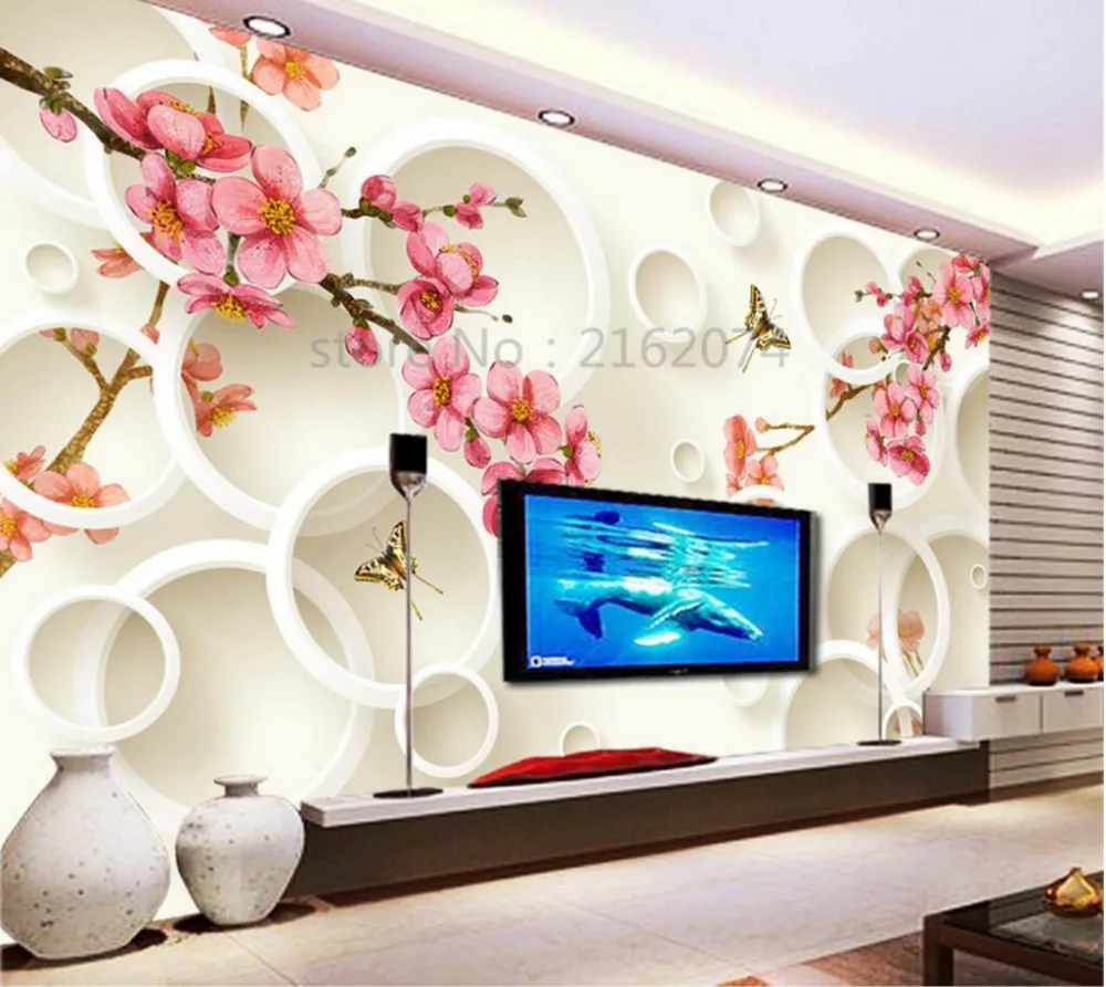 Beibehang пользовательские 3D фото обои розовый цветок круглый большой росписи гостиная спальня ТВ фоне обоев papel де parede