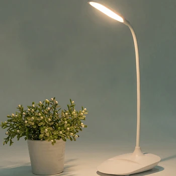 

QD3 Rechargeable LED Table Lamp 3 Levels Bendable USB Eye Protection Student Dormitory Reading 2000mah Phone Holder