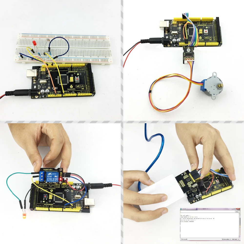 KS0079 Keyestudio супер стартовый комплект/обучающий комплект с Mega2560R3 для Arduino образовательный проект+ PDF(онлайн)+ 32 проекта+ подарочная коробка