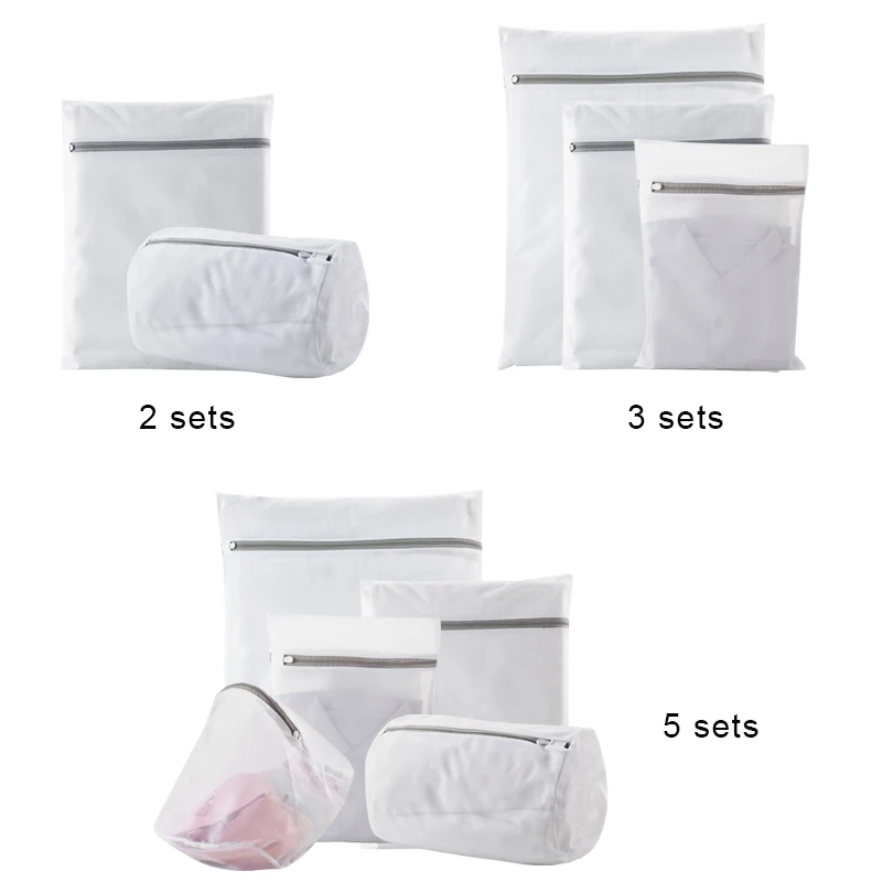 2/3/5 pc Mesh laundry bags for washing machines Mesh set clothing organizer for Protection Bra Stocking and Underwear basket