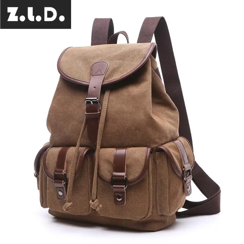 Лидер продаж новый трендовый женский холщовый рюкзак Z.L.D. однотонные