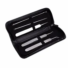 5 шт./компл. чёрные точки пятно из нержавеющей стали акне выталкиватель экстрактор для прыщей набор инструментов уход за кожей лица Пинцет игольчатый набор