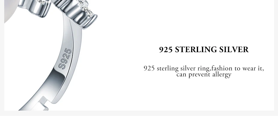 Dainashi натуральная 925 пробы серебро Для женщин Pearl Ring, естественный хлеб круглый 8-9 мм Жемчуг, изысканные циркон ювелирные изделия кольцо с подарочной коробке