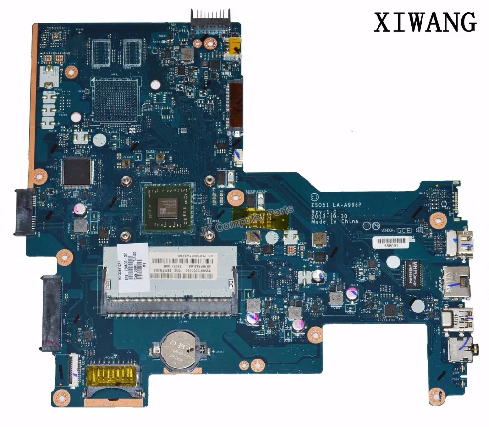 

750633-001 Free Shipping 750633-501 FOR HP 15-G 15-H ZSO51 LA-A996P laptop motherboard E1-2100 DDR3 100% Tested