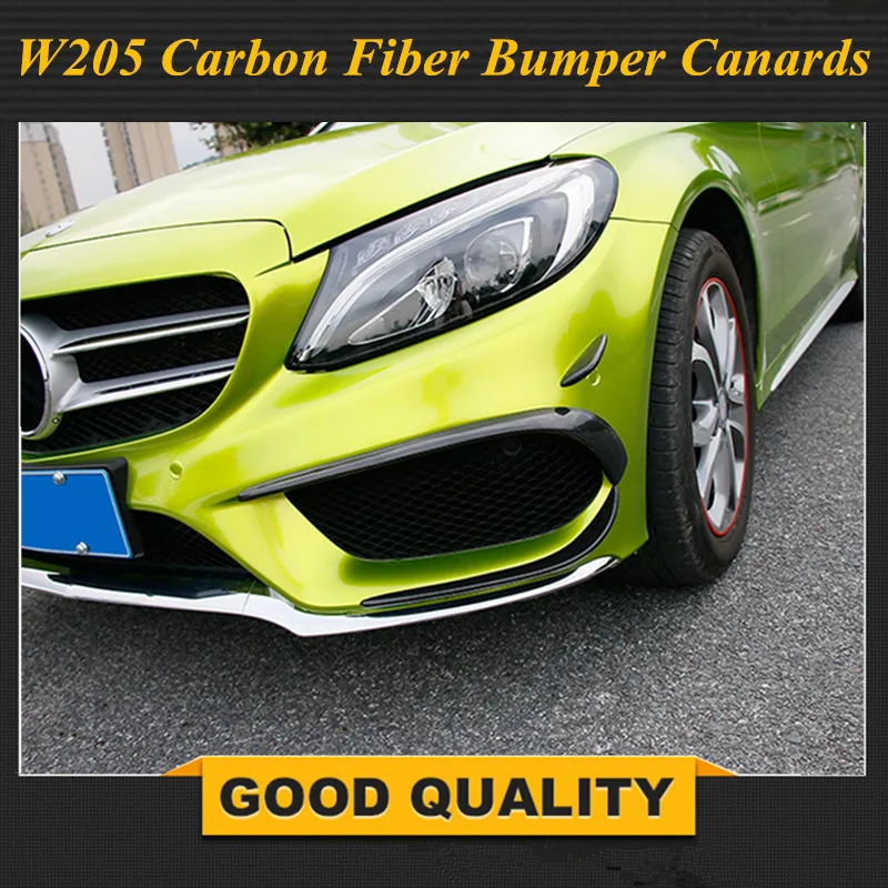 Mercedes W205 бамперы из углеродного волокна для Benz C класса с AMG посылка вкой C63 2015 + C180