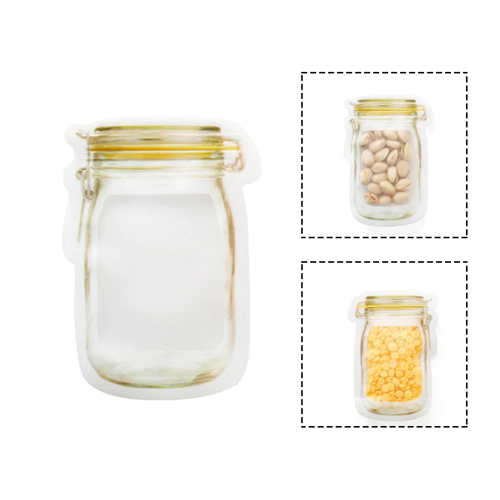Портативный мешок для хранения многоразовый силикон Ziplock мешок бытовой Уплотнённый прозрачный еда сэндвич закуски свежая сумка для хранения