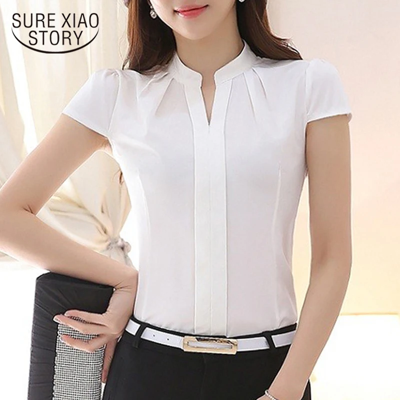 Модные женские блузки женская блузка рубашка короткий рукав плюс размер шифоновая блузка, женские женские рубашки топы и блузки 3397 50