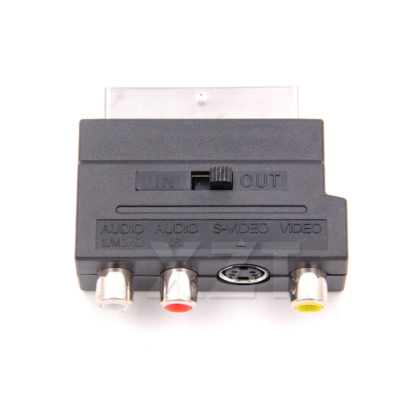 

1pcs Brand New Hot Selling RGB Scart to Composite RCA S-Video AV TV Audio Adapter