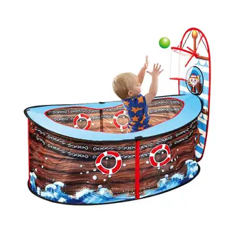 

Play Game Tent For Kids Pirate Ship Marine Ball Pool Indoor Toy House Game Fence Suitable For Age 3 Above