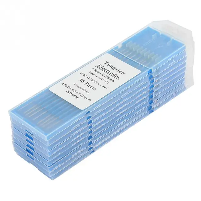 10Pcs Pure Tungsten Electrodes WP Green Tip 1.0/1.6/2.0/2.4/3.2mm for AC Tig Welding