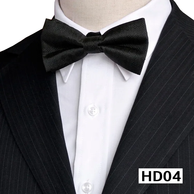 Solid Black Navy Blue Gray Grey White Red Tuxedo Mens Bow Tie Pre-tied 100% Silk Adjustable For Men Free Shipping Wholesale