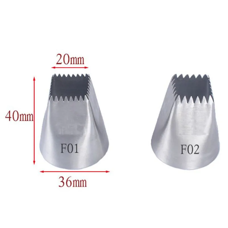 1 шт. насадка для трубопроводов# F01/F02 насадка для глазури русская выпечка насадки для кексов форма для выпечки инструмент для украшения торта