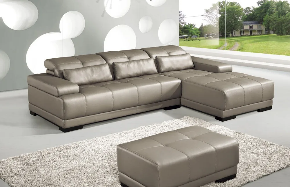 Elegant and rational Leather sofa Livingroom sofa