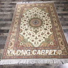 Yilong 4'x6' турецкий коврик ручной работы Восточный Прочный ручной работы шерсть шелк современный ковер(WY2123S4x6