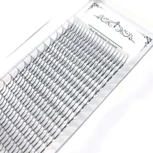 Новинка, большая емкость, 16 линий, 3D, русский, C/D, объемное наращивание ресниц, короткий стержень, предварительно сделанные вееры, ресницы для индивидуального наращивания