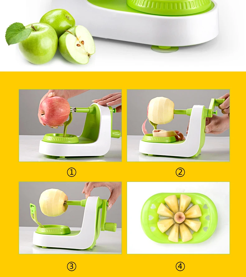 TUUTH Stainless Steel Apple Peeler Slicing Machine Hand-Cranked Apple Fruit Peeled Tool Creative Home Kitchen Tools B14
