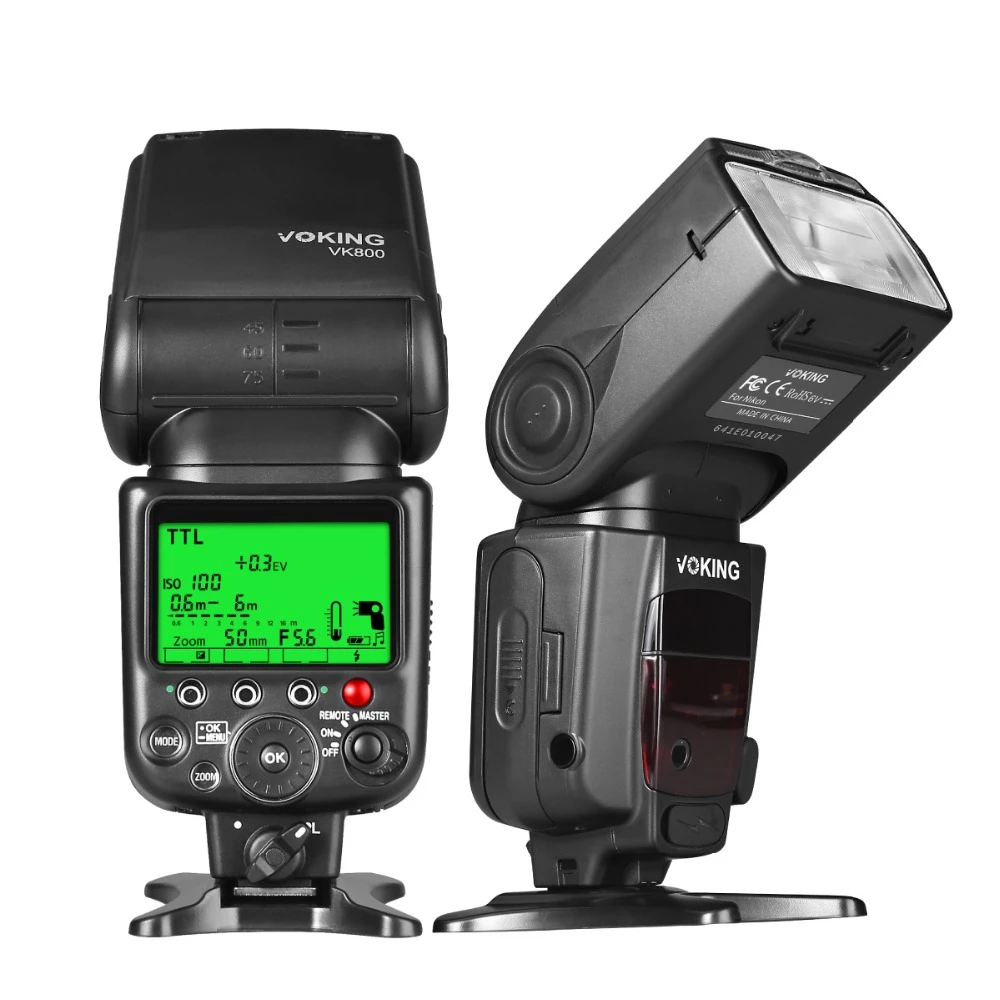 QYRL Flash Speedlite with LCD Display for Nikon D5000 D3000 D3100 D3200 P7100 D7000 D700 Series for DSLR Digital Camera 