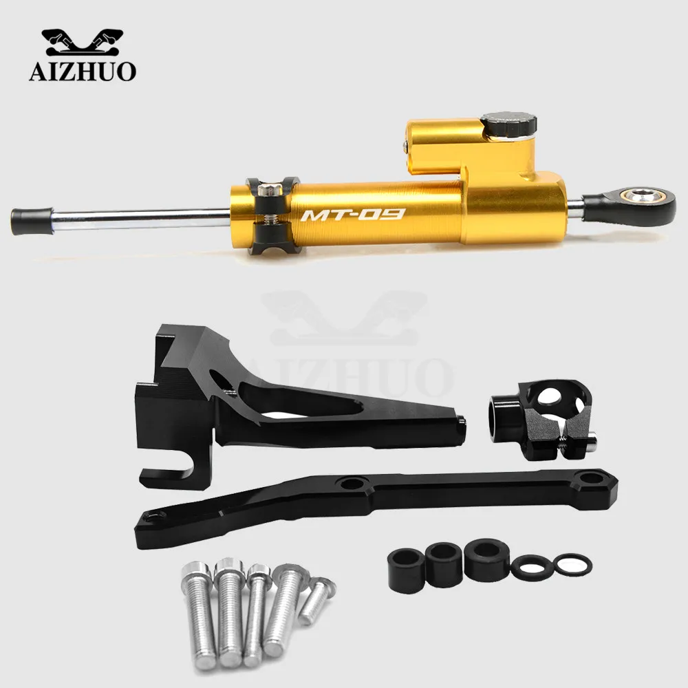 For Yamaha MT 09 MT09 MT-09 FZ09 FZ-09 2013- 2016 Motorcycle Damper Steering Stabilize Safety Control Bracket Mount kit