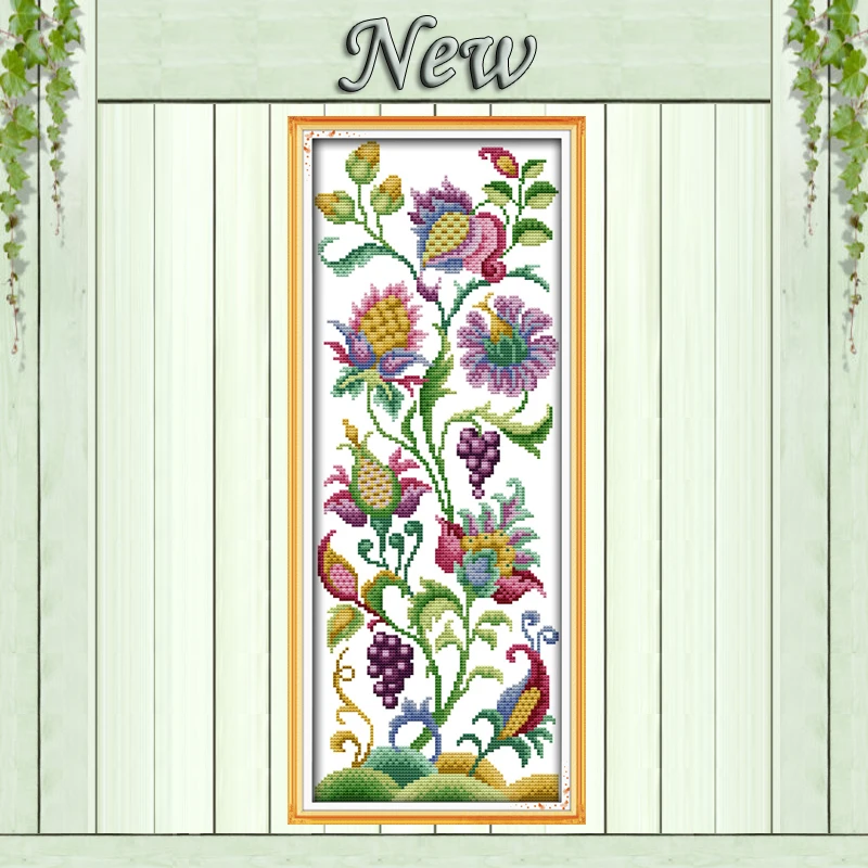 

Abstract flowers fruits home Decor painting Counted Printed on canvas DMC 11CT 14CT Cross Stitch kits Needlework Sets embroidery