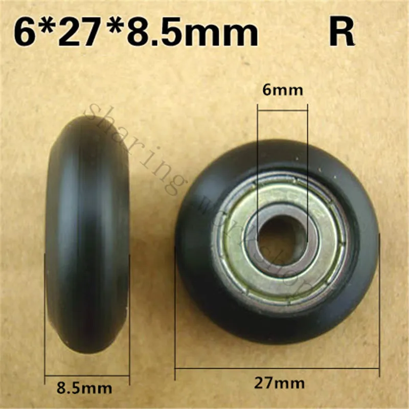 Buy 6 * 27 * 8.5mm embedded bearing pulley package plastic bearing pulley