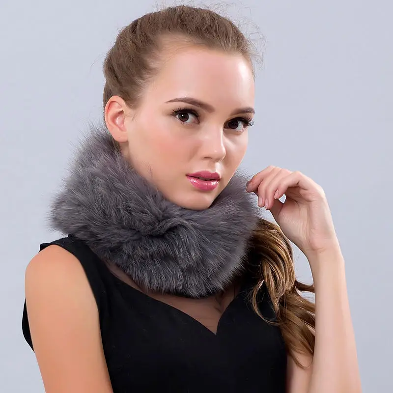 

Real Fur Scarves For Women Fashion Rings Solid Fashion Luxury Brand Real Fox Fur Scarf Winter Female 2016 Scarf
