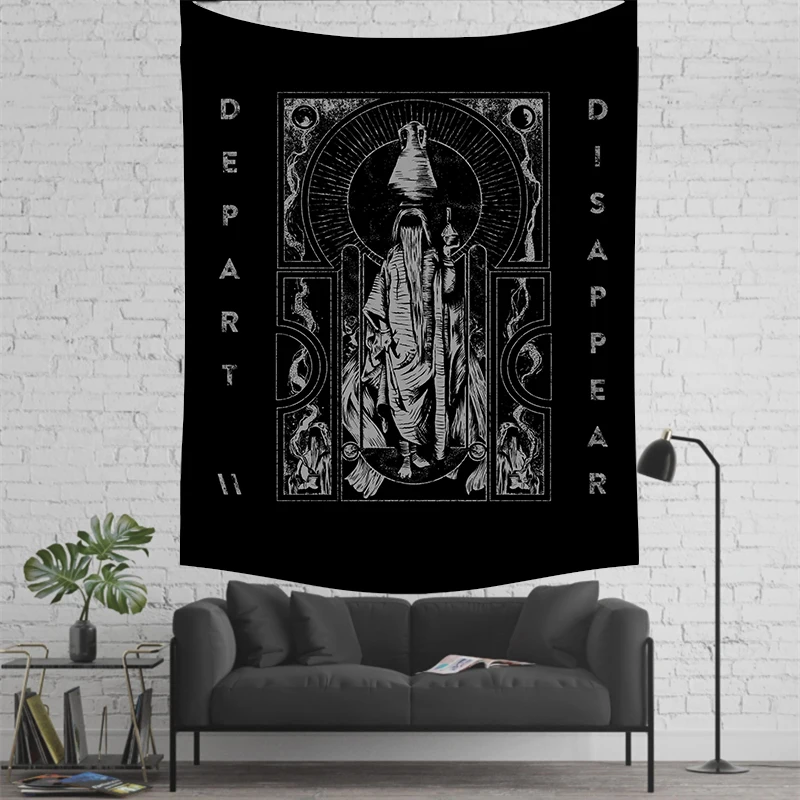 

Loartee Magic Sorcerer Print Tapestry Hotel Restaurant Home Wall Decorate Rugs Beach Towels Shawls Wall Hanging