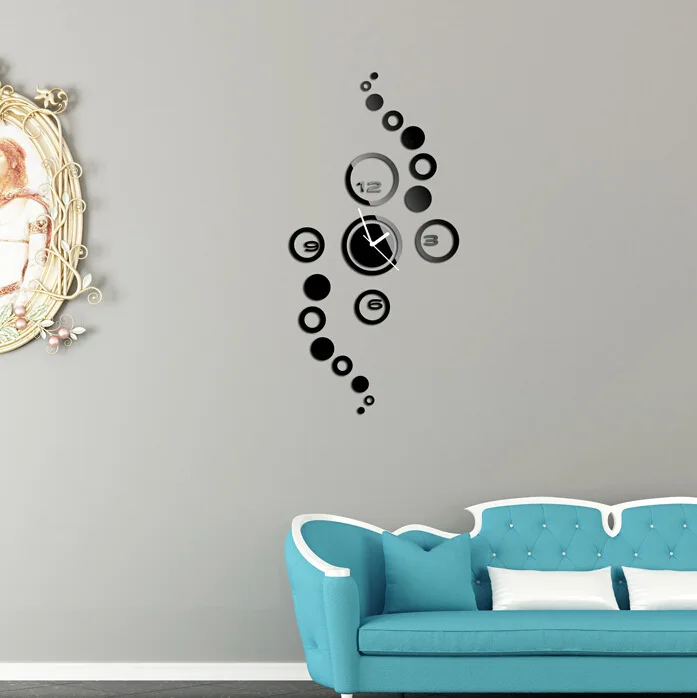 mute clock diy personalized design mirror wall sticker frame wall stickers luxury home decoration home wall sticker childs gift