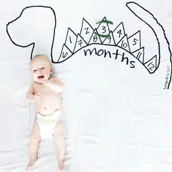 Детская веха рост месяц одеяло Новорожденный Фотография реквизит детское одеяло фоновое одеяло детские аксессуары для фото 100*100 см