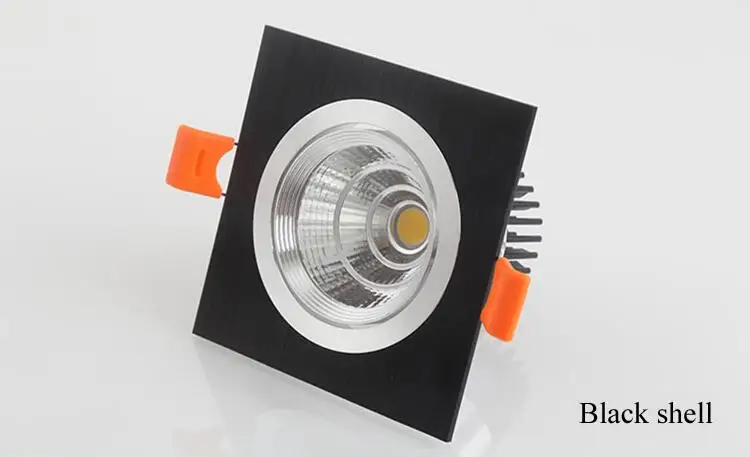 Levou para Baixo Regulável Quadrado Levou Downlight 12 10 w Ac85-265v 20 15 Luz Dimmable Local Recesso Lâmpadas Cob 8 LEVOU Para Baixo Luz Dimmable Local COB downlight recesso Lâmpadas