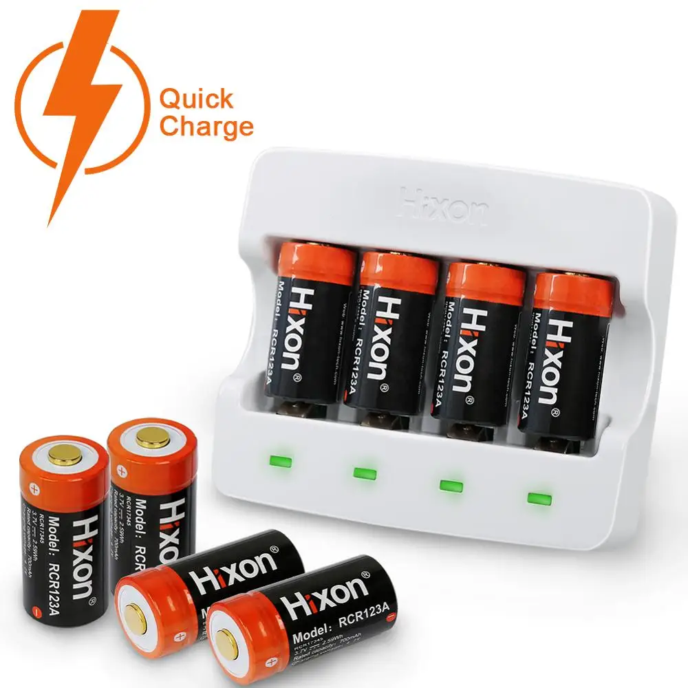 Carregador para Arlo Rcr123a e um Pces Câmera Reolink Argus 700 Mah 3.7 v ul Fcc Li-ion Cr123a Bateria Recarregável 8 hd &
