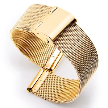 

Best Sell watchband 12mm14mm16mm18mm gold and Rose gold 2018 New Arrival Top Brand Fashion Milanese Stainless Steel Wrist Strap.