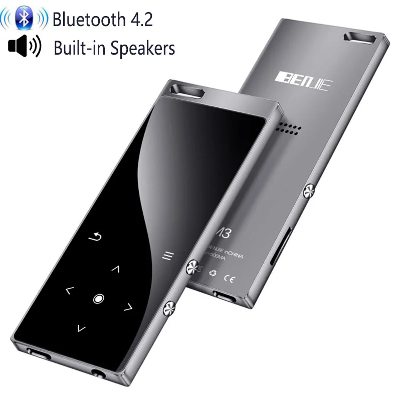 

Bluetooth4.2 MP4 Player with Speaker 16GB MP3 Lossless Sound Video Player Support FM, Recorder, E-book,SD Card Up to 128GB