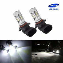 ANGRONG 2x samsung 15 SMD 2835 светодио дный 9006 HB4 лампы высокой Мощность 15 Вт светодио дный туман лампы дневного света DRL белый (CA263x2)