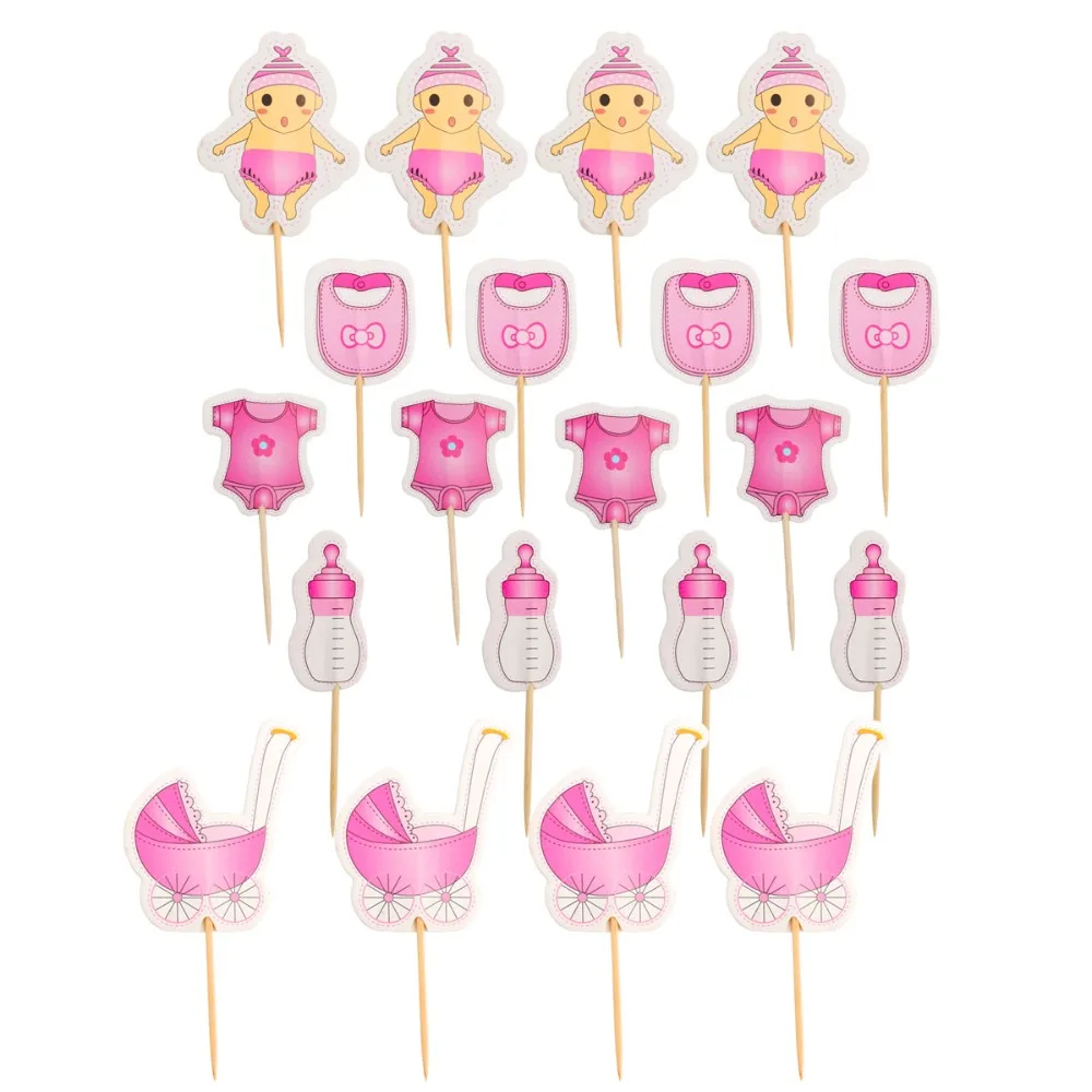 Lincaier Babyshower Cupcake Toppers Is a Boy Girl Kids подарки на день рождения Аксессуары для детского
