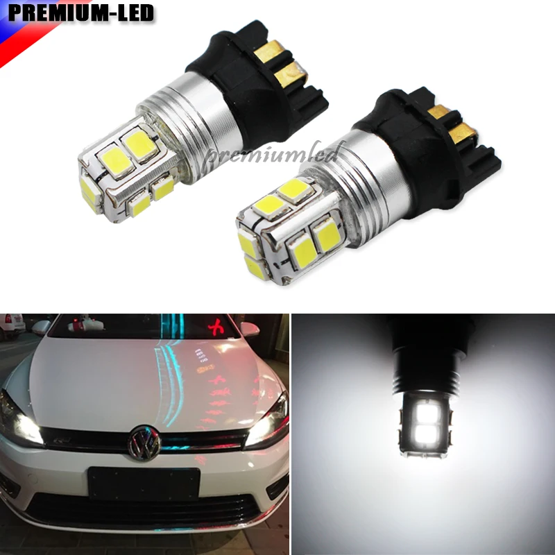 PW24W LED 12V 24V CANBUS 2 LAMPADINE MODELLO 10 SMD 2323 BIANCO LATTE No Errore Super Canbus Chip Led Pw24w - Foto 10