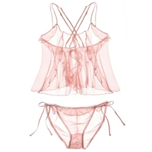 Munllure нижнее белье сексуальные прозрачные пижамы для женщин Ночная рубашка искушение спагетти ремень одежда повязки для женщин сна дома