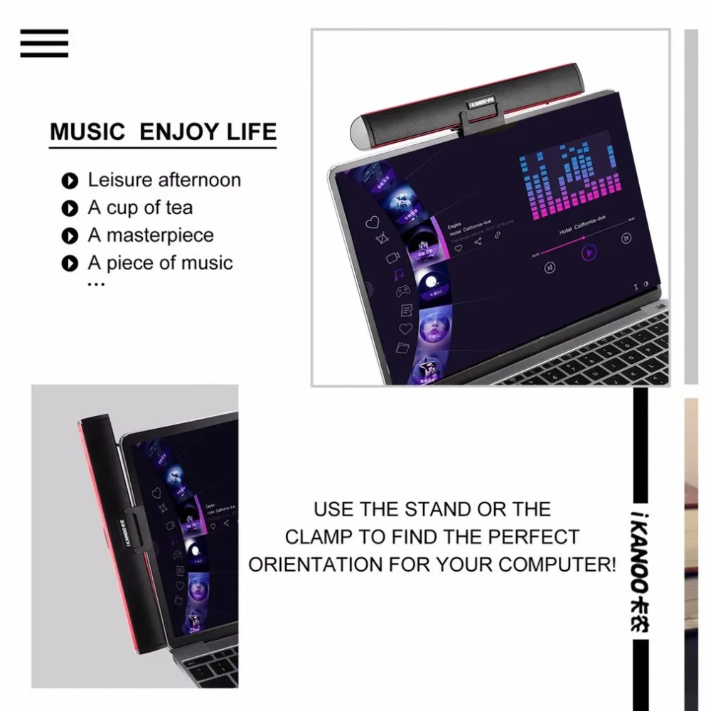 N12 Usb ноутбука Портативный аудио стерео Колонка Саундбар mini USB ноутбука Портативный Динамик s Sound Bar Динамик s к ПК Популярные Новые