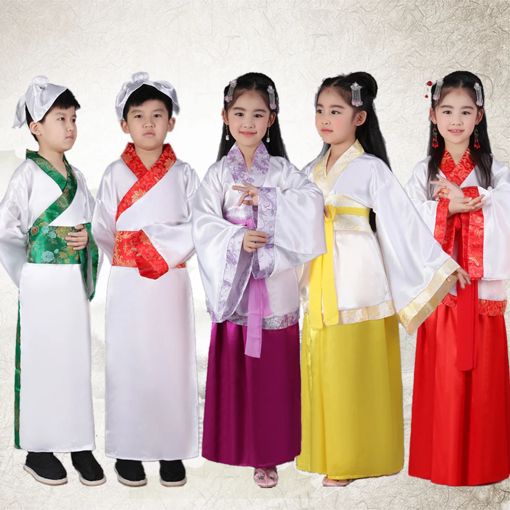 

ancient costume chinese traditional opera kids dynasty ming tang han hanfu dress child folk dance children girl clothing cosplay